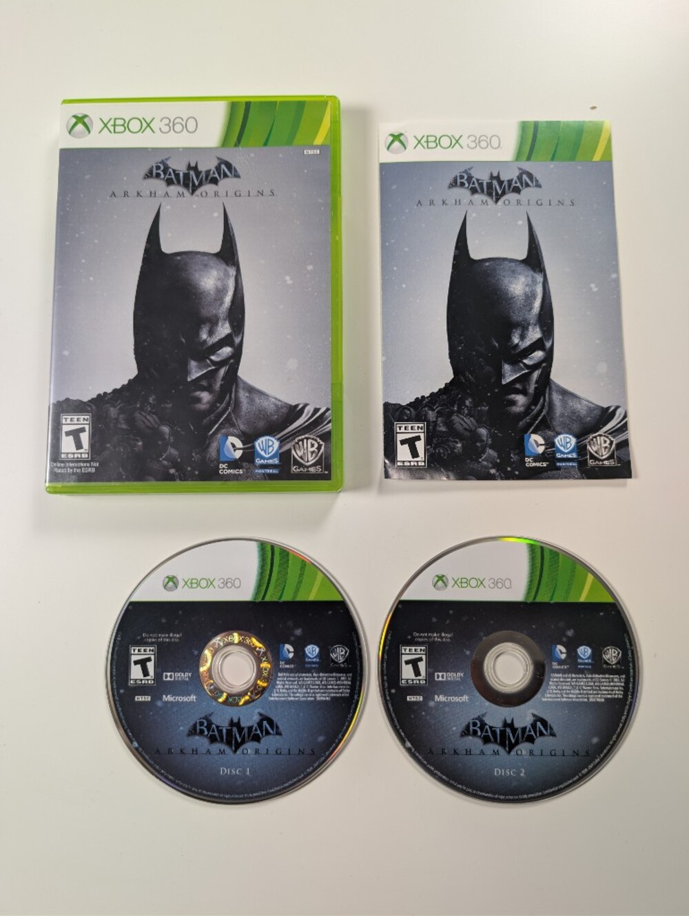 Batman Arkham Origins Xbox 360 2-Disc Set Complete Tested